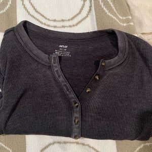 aerie waffle knit long sleeve